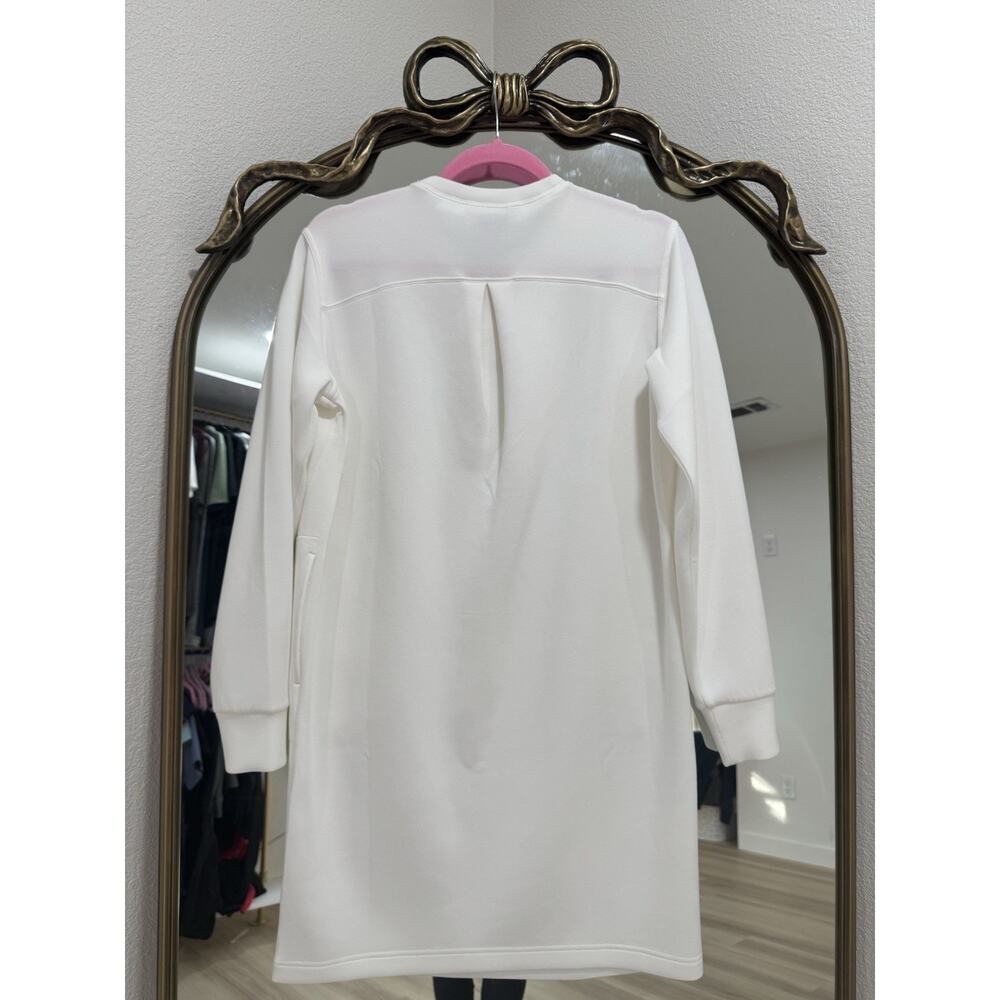 NWT Spanx Air essentials Crewneck Sweatshirt Dress XS Powder - Picture 3 of 5
